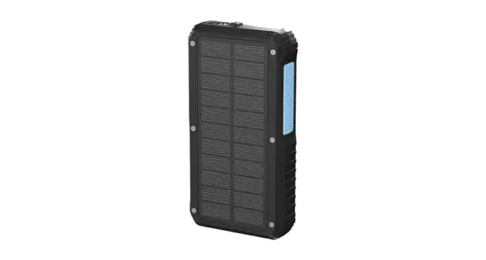 Powerology 20000mAh Solar Wireless Charging Power Bank - Black