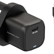 Powerology 33W GaN PD Charger with Type-C to Lightning 1.2m Cable - Black