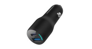 Powerology 35W PD + QC3.0 LED Dual Ports Car Charger -Black