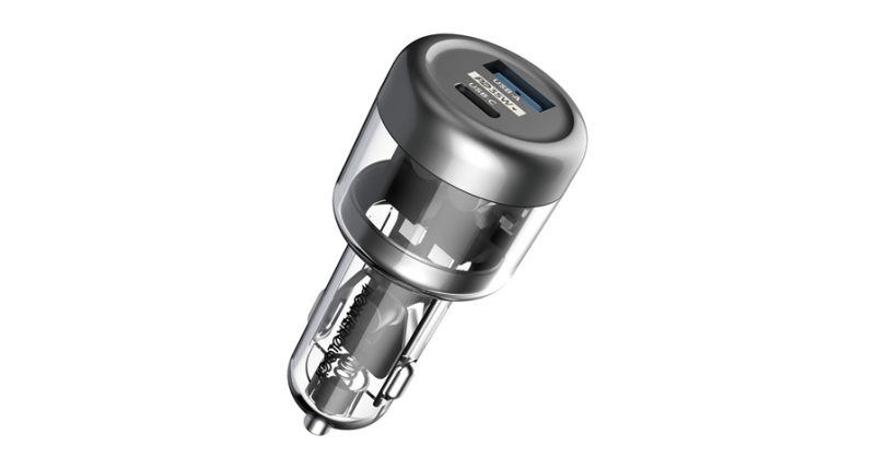 Powerology 35W Transparent Car Charger A+C Port Version | Signals Electronics Powerology 35W Transparent Car Charger A+C Port version