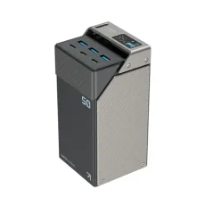 Powerology 50000mAh Power Bank 65W 3×PD Type-C and 3×USB-A - Black