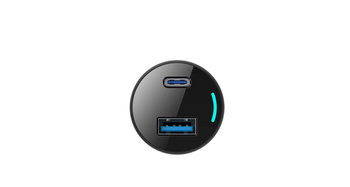 Powerology 65W PD + QC3.0 LED Dual Ports Car Charger - Black