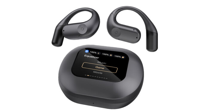 Powerology Air Conduction ENC TWS Earbuds and Charging Case with Display 60mAh - Black