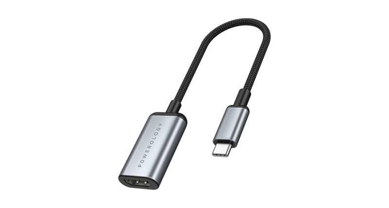 Powerology Braided Type-C To Hdmi Cable 4K 60Hz - Gray | Signals Electronics Powerology Braided Type-C to HDMI Cable 4K 60Hz - Gray