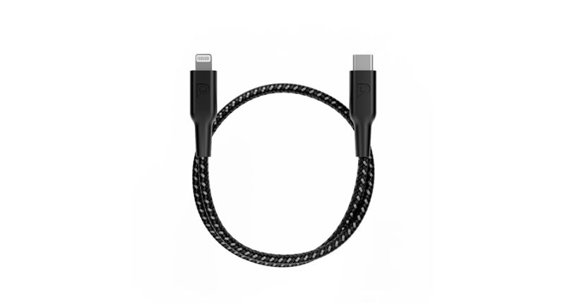 Powerology Braided USB-C Lightning Data & Fast Charge Cable 30Cm / 0.98ft