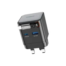 Powerology Dual Port | Retractable GaN Charger