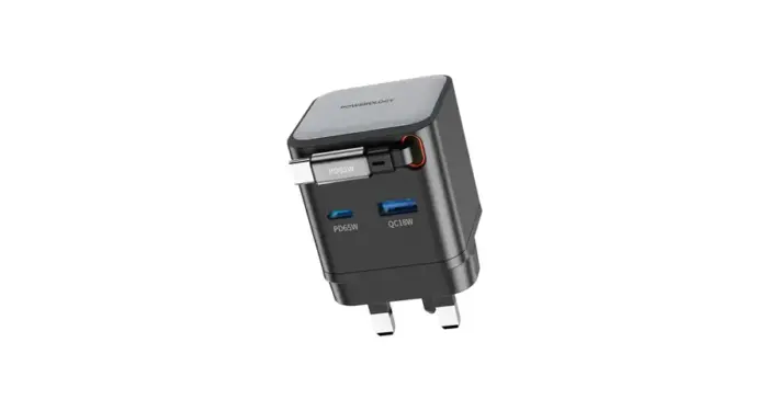 Powerology Dual Port | Retractable Gan Charger | Signals Electronics Powerology Dual Port | Retractable GaN Charger
