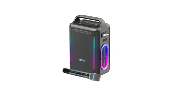 Powerology Karaoke Party Speaker - Silver | Signals Electronics Powerology Karaoke Party Speaker - Silver