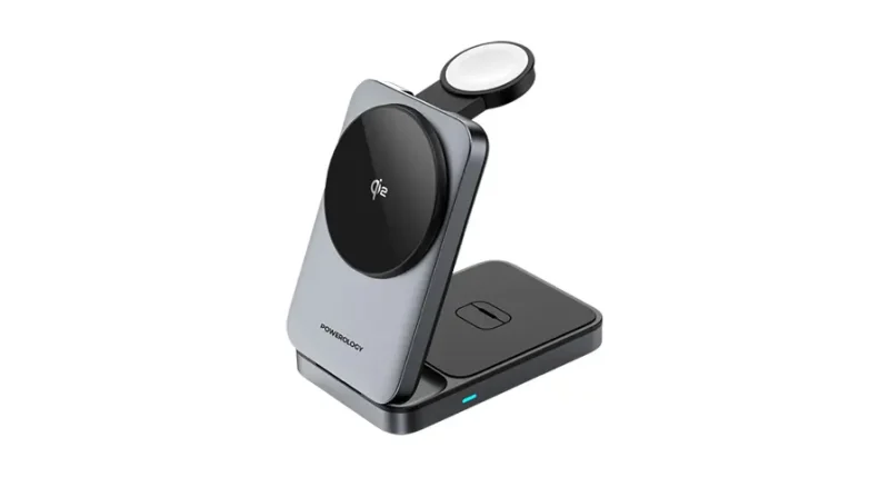 Powerology Qi2 Fast Charging Multi-Device Hub - Black