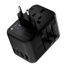 Powerology Universal Multi-Port Travel Adapter PD 65W ( 3X Type-C / 2X USB-A Ports )