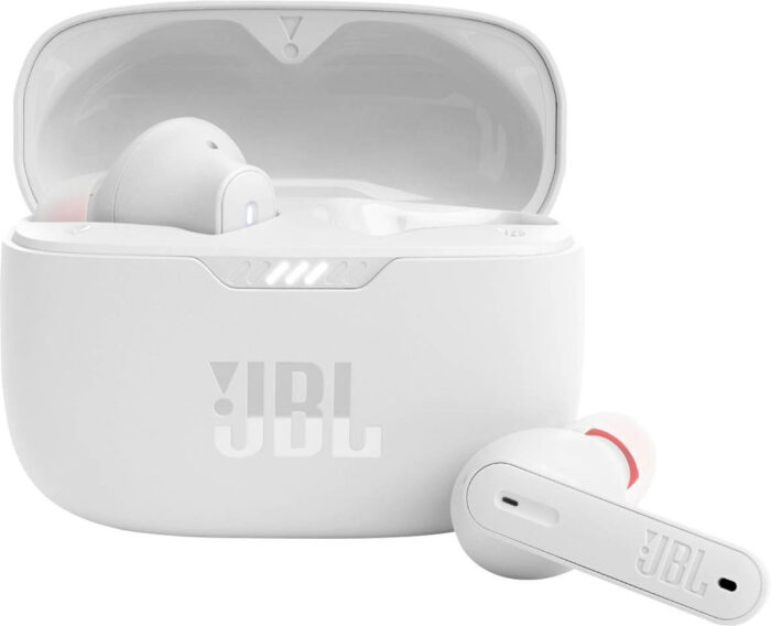 سماعات أذن T230 بتقنية إلغاء الضوضاء من JBL - بيضاء
