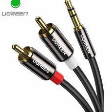 كابل UGREEN 3.5 مم ذكر إلى 2RCA ذكر 1.5 متر - أسود