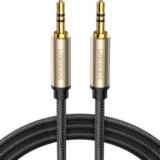 كابل صوت UGREEN 3.5 مم مضفر شبكي بطول 3 متر (رمادي) AV12510605