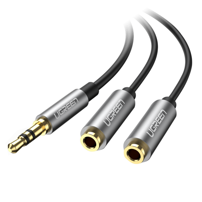 Ugreen 3.5Mm ذكر إلى 2 أنثى كابل مقسم صوت سماعة الرأس - B | Signals Electronics UGREEN 3.5mm ذكر إلى 2 أنثى كابل مقسم صوت سماعة الرأس - B