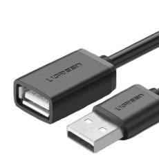 كابل USB 2.0 A ذكر إلى A أنثى من UGREEN بطول 1 متر (أسود)