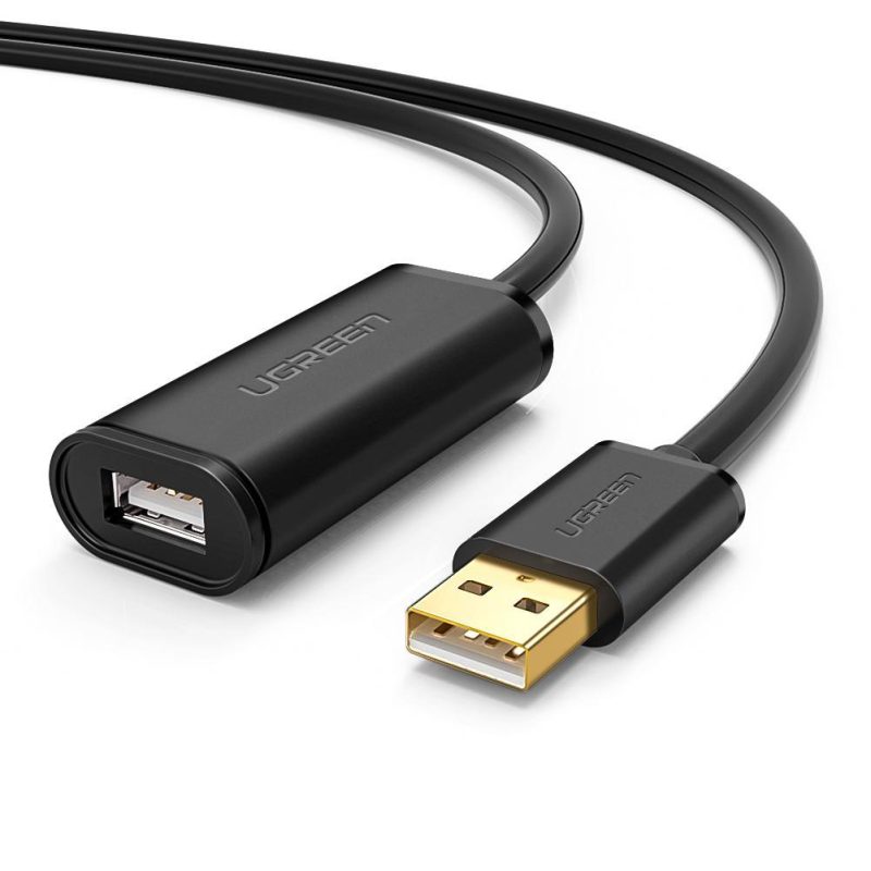 كابل تمديد Usb 2.0 نشط من Ugreen مع شريحة 5 متر (أسود) | Signals Electronics كابل تمديد USB 2.0 نشط من UGREEN مع شريحة 5 متر (أسود)