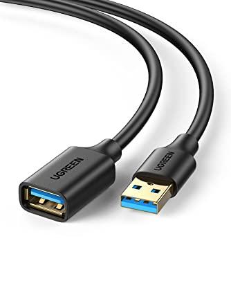 كابل تمديد يوجرين Usb 3.0 ذكر إلى أنثى 1 متر (أسود) | Signals Electronics كابل تمديد يوجرين USB 3.0 ذكر إلى أنثى 1 متر (أسود)