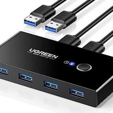 يوجرين مفتاح مشاركة USB 3.0 بـ 2 مدخل و4 مخارج