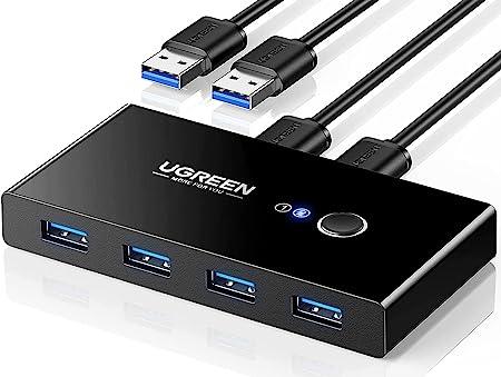 يوجرين مفتاح مشاركة Usb 3.0 بـ 2 مدخل و4 مخارج | Signals Electronics يوجرين مفتاح مشاركة USB 3.0 بـ 2 مدخل و4 مخارج