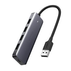 محول يوجرين USB 3.0 بـ 4 منافذ مزود بـ Micro USB غلاف معدني