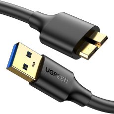 كابل يوجرين USB 3.0 A ذكر إلى Micro USB 3.0 ذكر، 0.5م، أسود