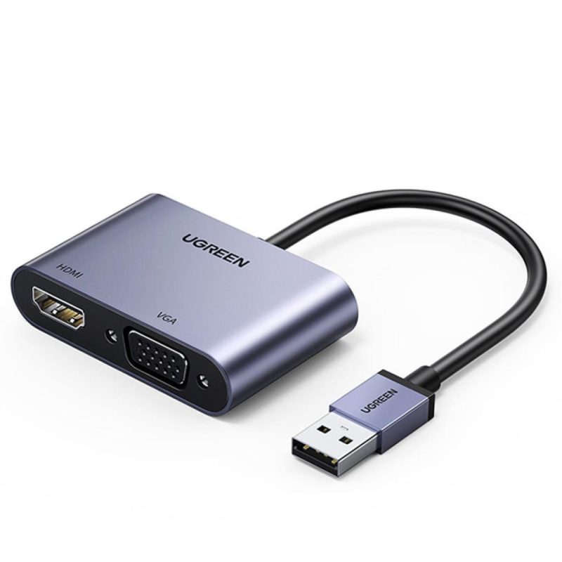 محول يوجرين Usb 3.0 Hdmi &Amp; Vga | Signals Electronics محول يوجرين USB 3.0 HDMI & VGA
