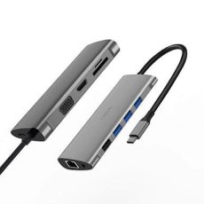 موزع USB C 11 في 1 من WiWU Alpha - رمادي
