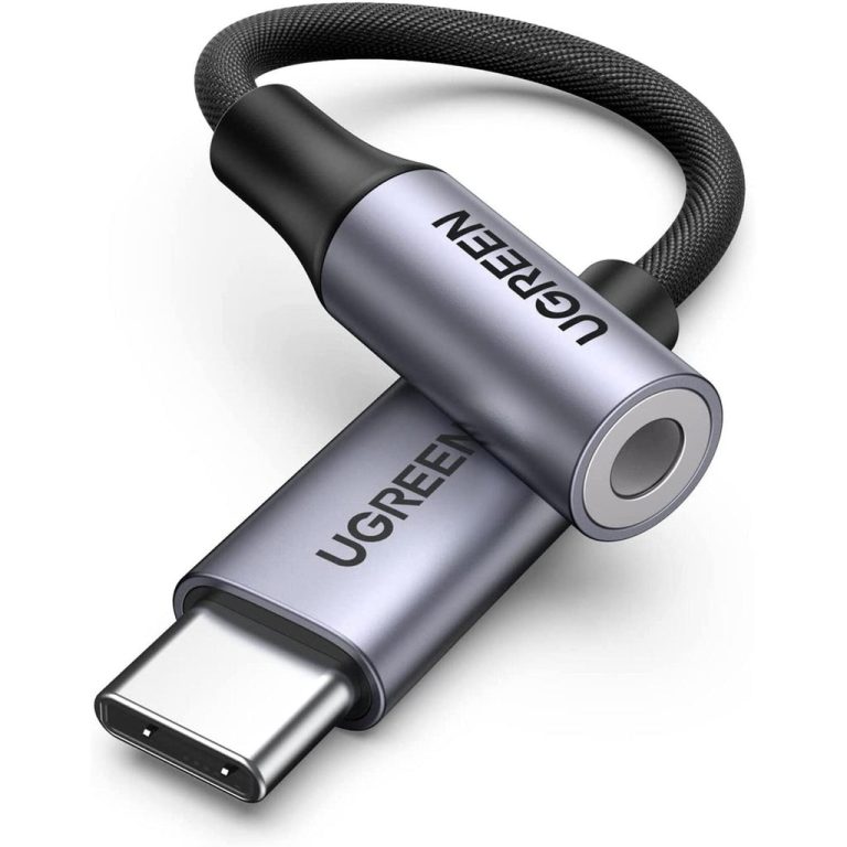 كبل يوجرين Usb-C إلى 3.5 ملم طول 10 سم، بغلاف ألومنيوم | Signals Electronics كبل يوجرين USB-C إلى 3.5 ملم طول 10 سم، بغلاف ألومنيوم