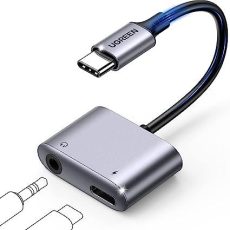 محول يوجرين من USB-C إلى 3.5 ملم مع PD - صوت عالي الجودة