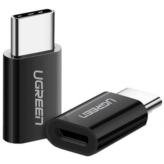 محول يوجرين من Usb-C إلى Micro Usb (أسود) – صغير وموثوق | Signals Electronics محول يوجرين من USB-C إلى Micro USB (أسود) – صغير وموثوق