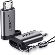 محول يوجرين USB-C إلى Micro USB (رمادي) - تحويل عالي السرعة