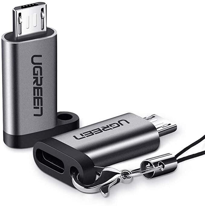 محول يوجرين Usb-C إلى Micro Usb (رمادي) - تحويل عالي السرعة | Signals Electronics محول يوجرين USB-C إلى Micro USB (رمادي) - تحويل عالي السرعة