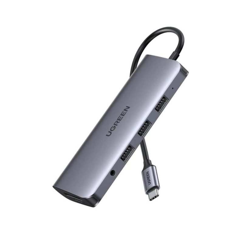 محول يوجرين Usb Type C متعدد الوظائف 10 في 1 (رمادي) | Signals Electronics محول يوجرين USB Type C متعدد الوظائف 10 في 1 (رمادي)