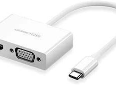 يوجرين محول USB Type-C إلى HDMI + VGA (أبيض)