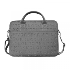 حقيبة Wiwu Cosmo Slim لأجهزة الكمبيوتر المحمولة/أجهزة Ultrabook مقاس 15.4 بوصة - رمادية