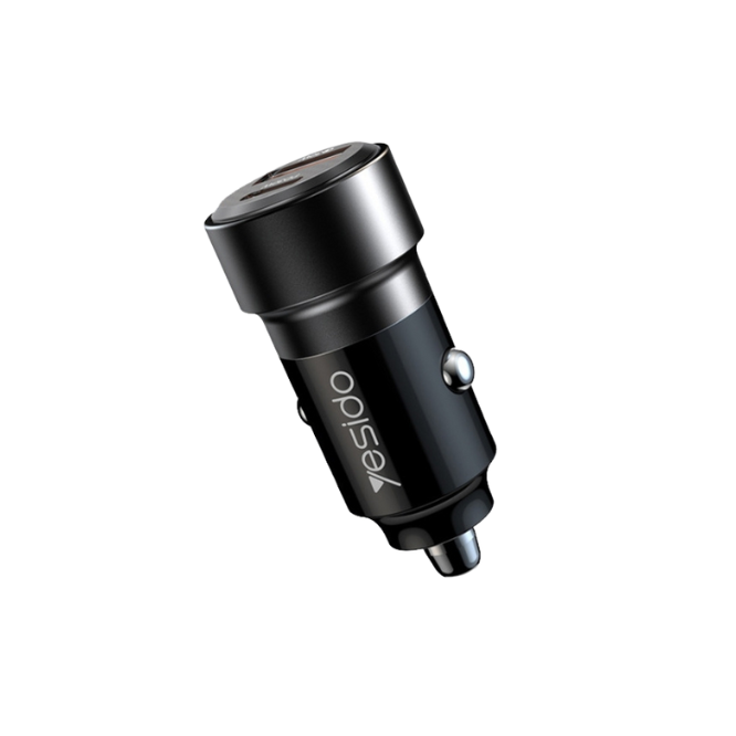 شاحن سيارة سريع Y55 بقوة 60 وات - مع كابل من النوع C إلى النوع C | Signals Electronics شاحن سيارة سريع Y55 بقوة 60 وات - مع كابل من النوع C إلى النوع C