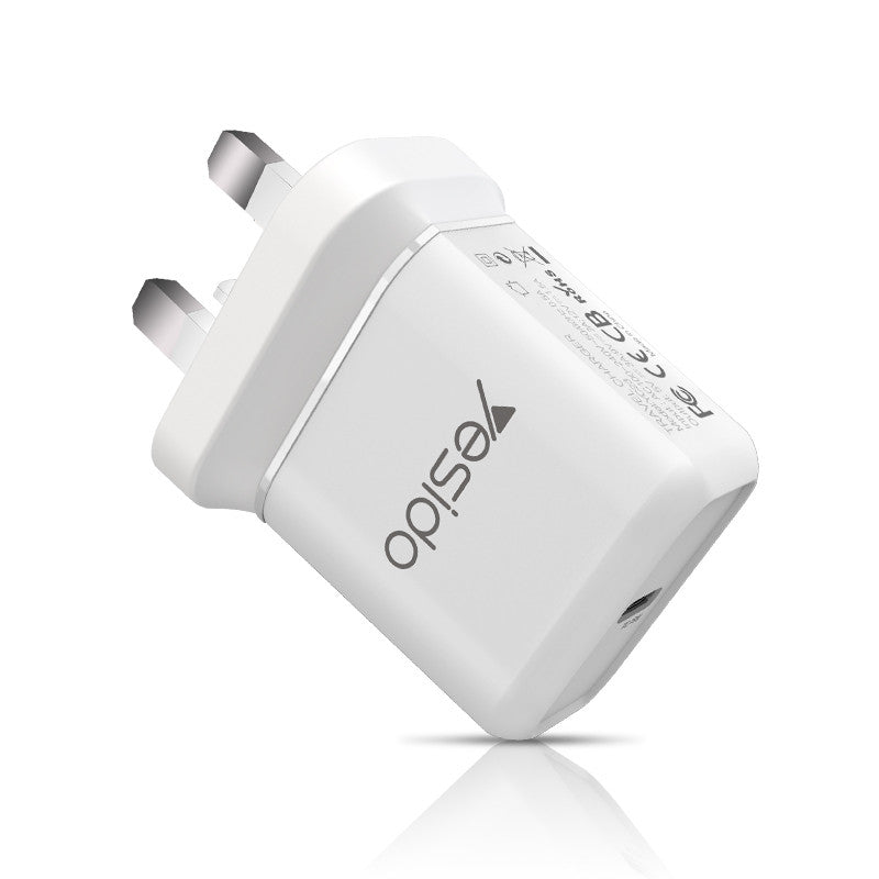 شاحن حائط محمول Yc23 - شحن سريع Pd 18 وات من النوع C | Signals Electronics شاحن حائط محمول YC23 - شحن سريع PD 18 وات من النوع C