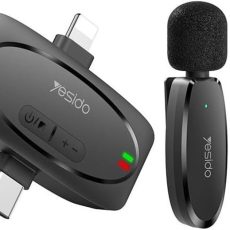 ميكروفون لافاليير لاسلكي مزدوج منخفض الكمون من YESIDO KR15