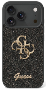 كفر GUESS الأصلي جلد مع ظهر لامع ايفون 17  Magsafe