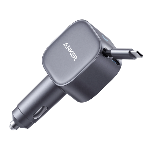 Anker Nano 75W - Fast Car Charger with Retractable Cable