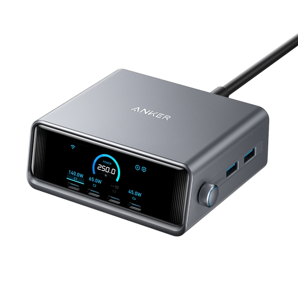 Anker Prime – 250W Fast Desktop Charger with 6 Ports