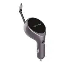 LENYES CA820 Car Charger – 60W Fast Charging – Purple