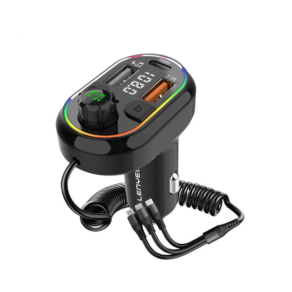 Lenyes Ca887 3-In-1 Fast Car Charger – Triple Port Power | Signals Electronics Lenyes CA887 3-in-1 Fast Car Charger – Triple Port Power
