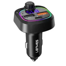 Lenyes CA901 Fast Car Charger 45W – Dual USB + USB-C PD – Black