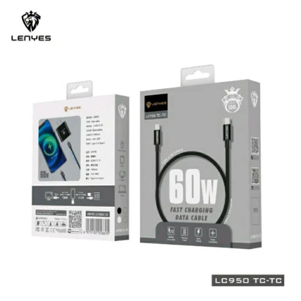 Lenyes Lc950 Tc-Tc Cable – Type-C To Type-C Fast Charging | Signals Electronics Lenyes LC950 TC-TC Cable – Type-C to Type-C Fast Charging