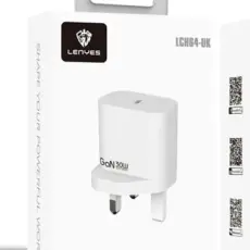 Lenyes LCH64-UK – 30W GaN Type-C Fast Charger (White, UK Plug)