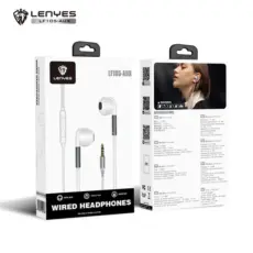 Lenyes LF105 AUX Earphones – Hi-Fi Sound, Mic, 1.2m Cable
