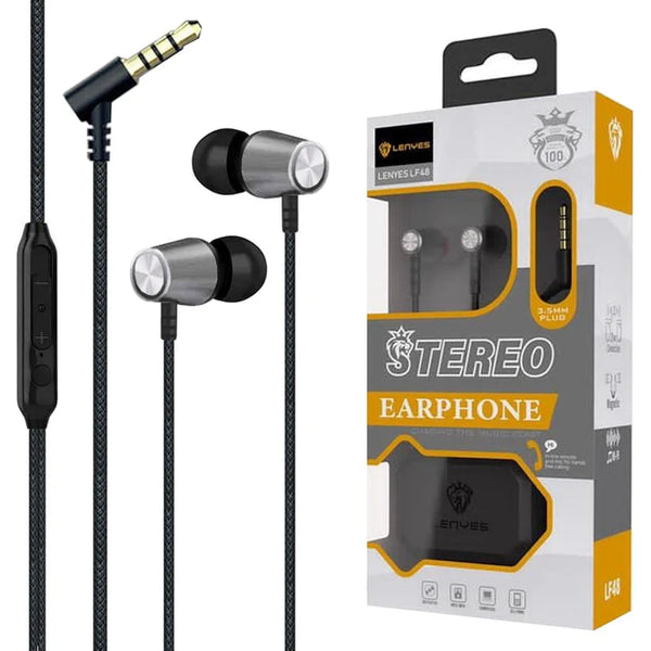 Lenyes Lf48 Wired Earphones – Stereo Sound &Amp; Comfort | Signals Electronics Lenyes LF48 Wired Earphones – Stereo Sound & Comfort