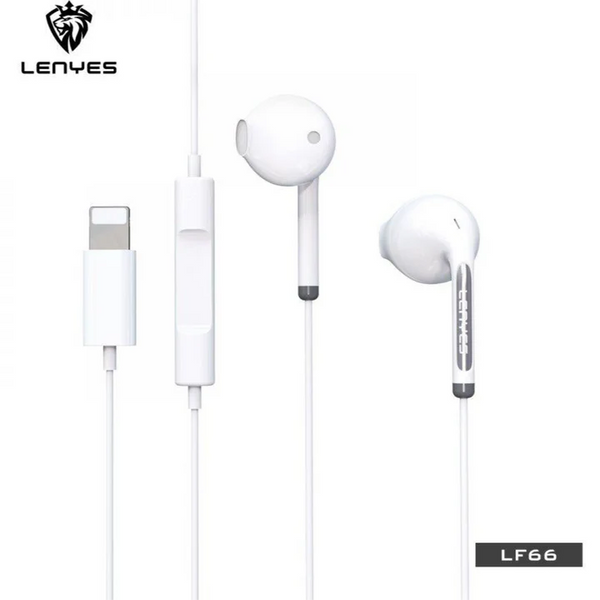 Lenyes Lf66 Wired Earphones – Lightning Stereo For Iphone | Signals Electronics Lenyes LF66 Wired Earphones – Lightning Stereo for iPhone