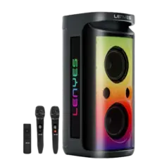 LENYES S883 Bluetooth Party Speaker – Deep Bass, Wireless Mic & RGB